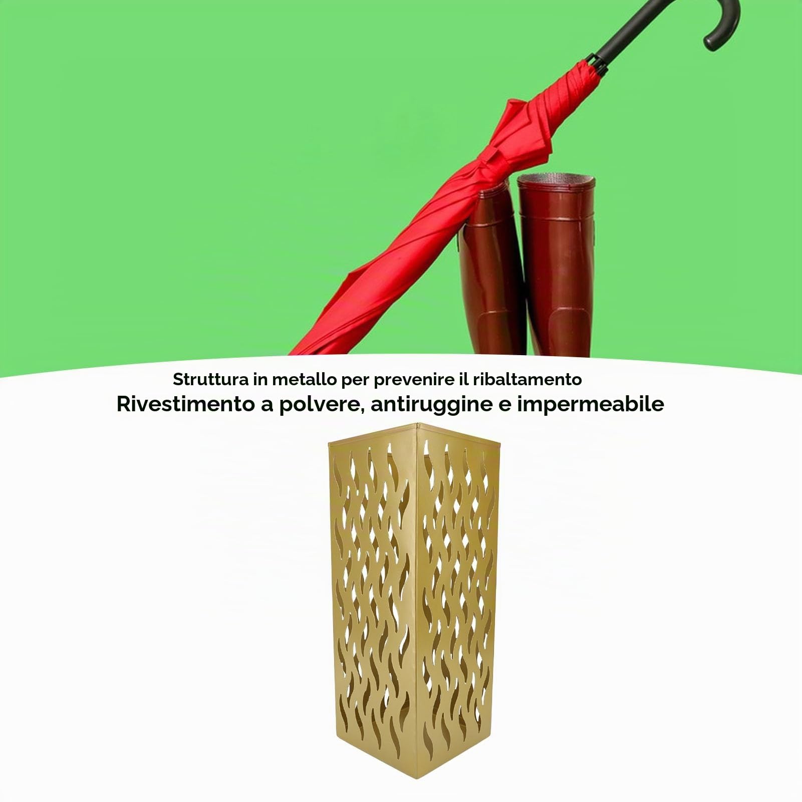 Fabater Portaombrelli per Ingresso - Portaombrelli da Interno per Ingresso - Elegante Portaombrelli - Organizzatore per Riporre Gli Ombrelli - Mantieni i Tuoi Pavimenti Asciutti e