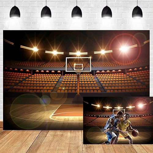 OERJU Fondo de fotografía para cancha de baloncesto de 12 x 10 pies, para deportes, estadio, estadio, estadio, estadio, estadio, estadio, escenario,