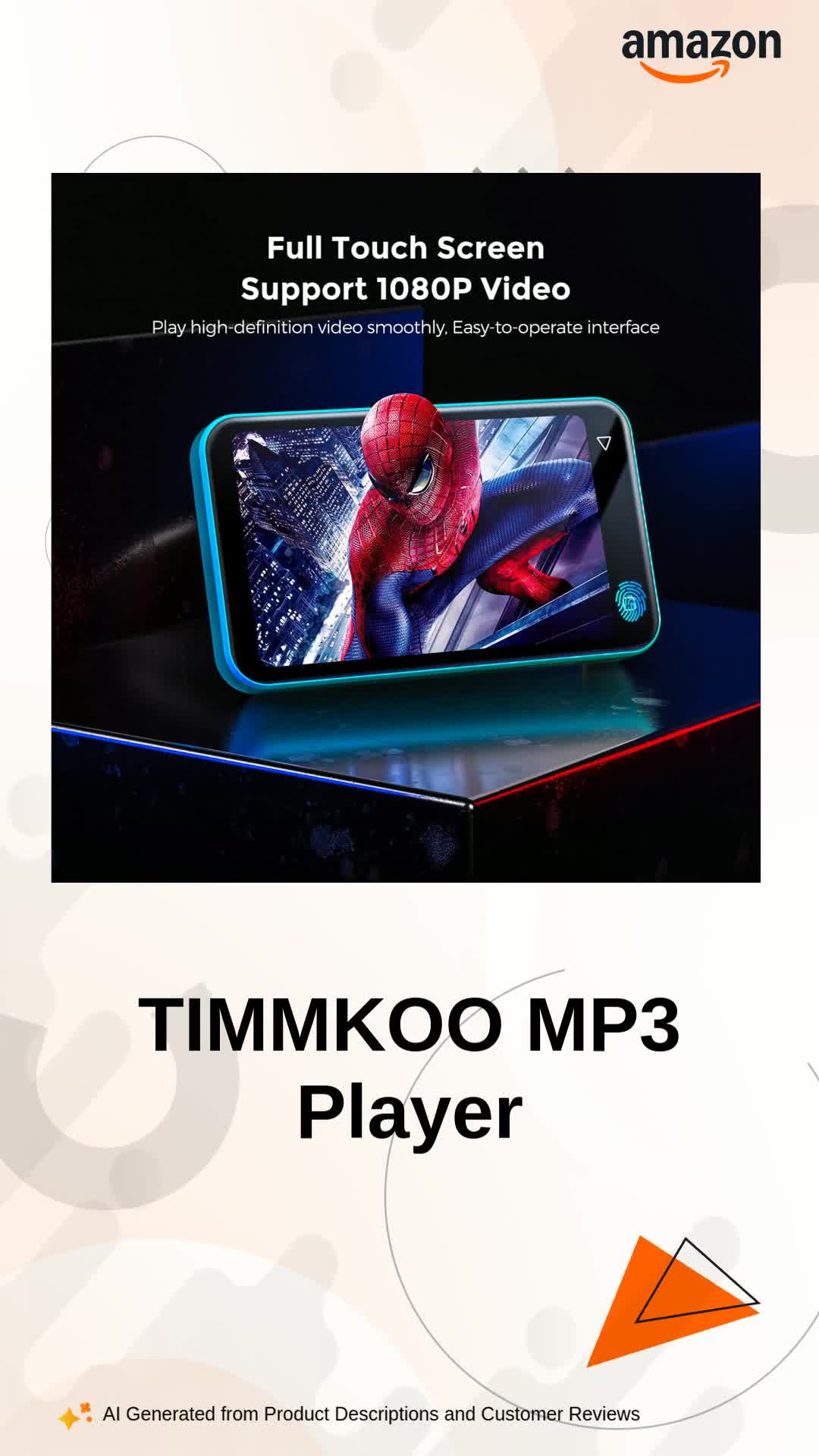 TIMMKOO 72GB MP3 Player with Bluetooth, 4.0