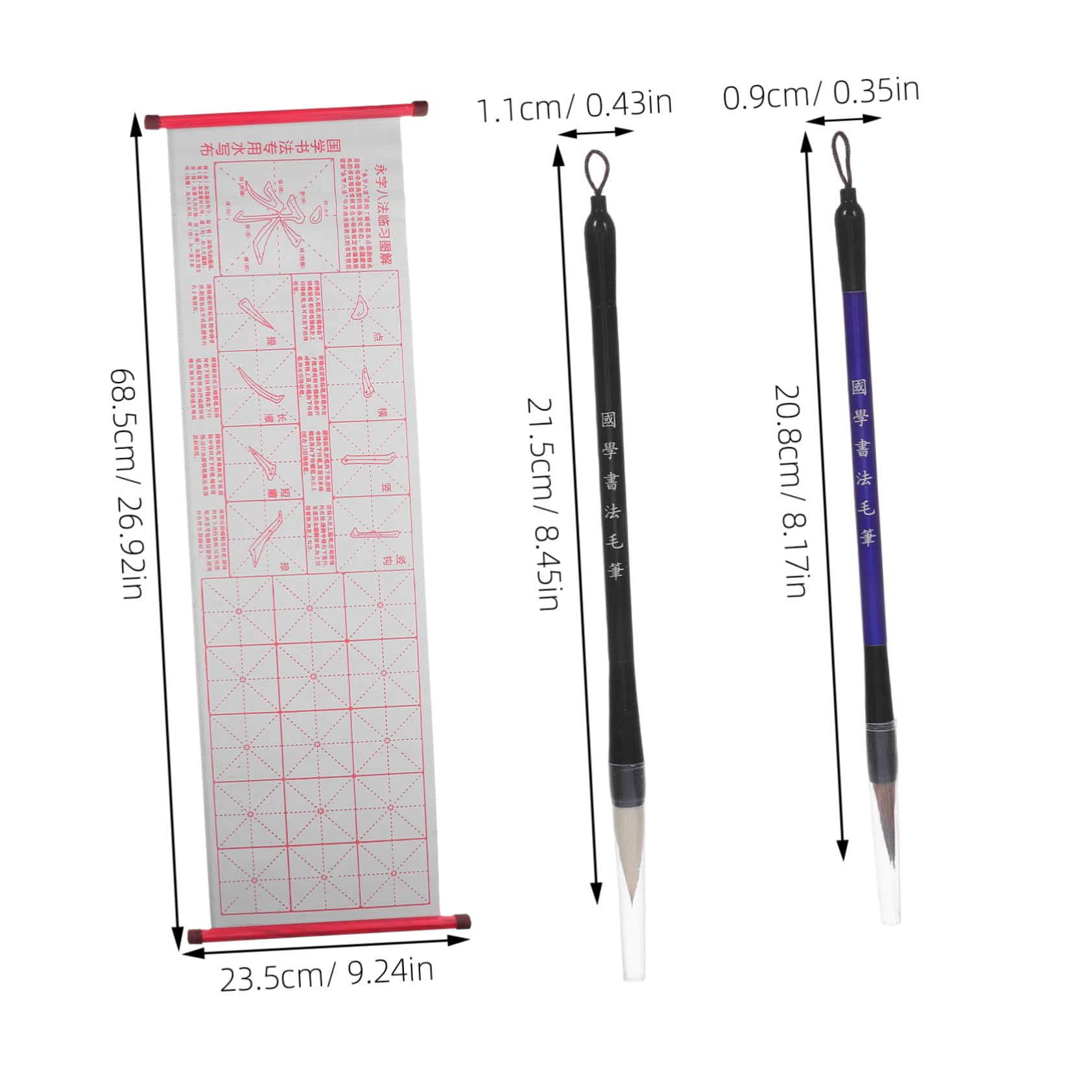 Angoily Completo Pennelli Calligrafia Cinese con ad d e Carta per Scrittura Kit Portatile per Principianti e Pittura Acquerello Giapponese