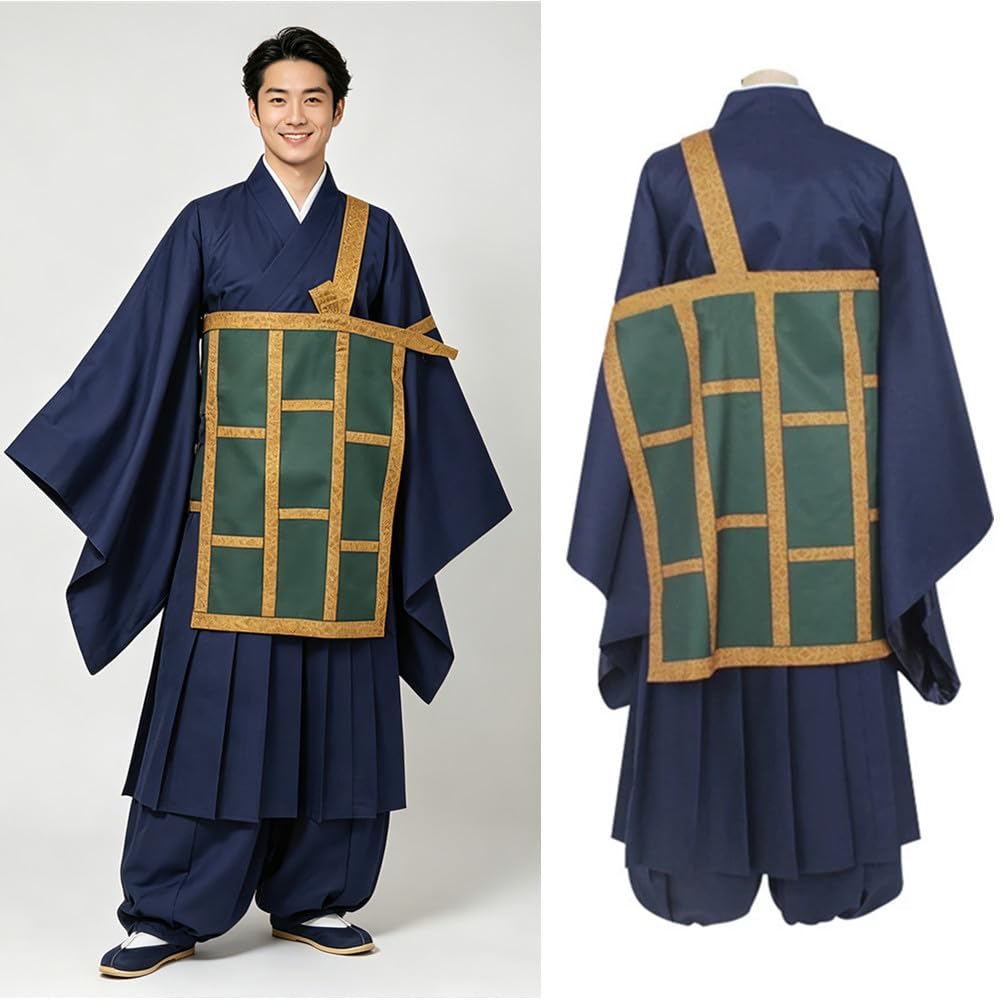 USA rozmiar komiksowy kostium cosplay męskie niebieskie kimono i peruka kostium imprezowy