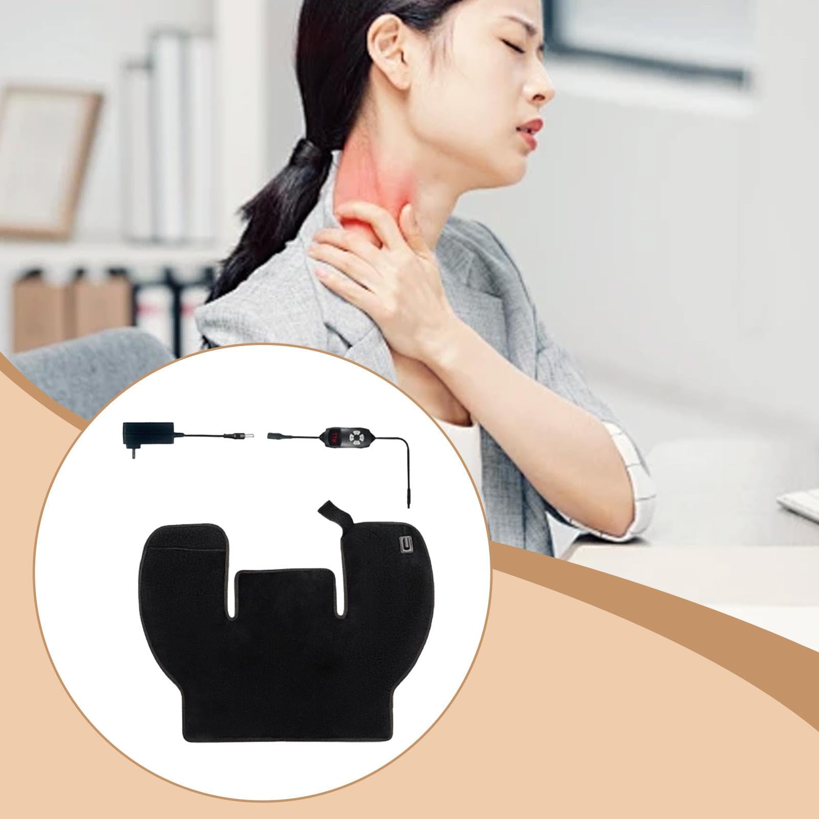 F Fityle Écharpe chauffante Portable pour Le Cou, Coussin Chauffant Doux et Confortable pour la Maison, Le Dos et l'abdomen, pour la fête des