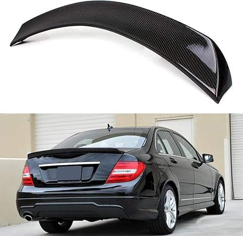 Alerón trasero alto para cofre de Mercedes Benz W204 C250 C300 C63 sedán 4 puertas 2008-14, de fibra de carbono, estilo V