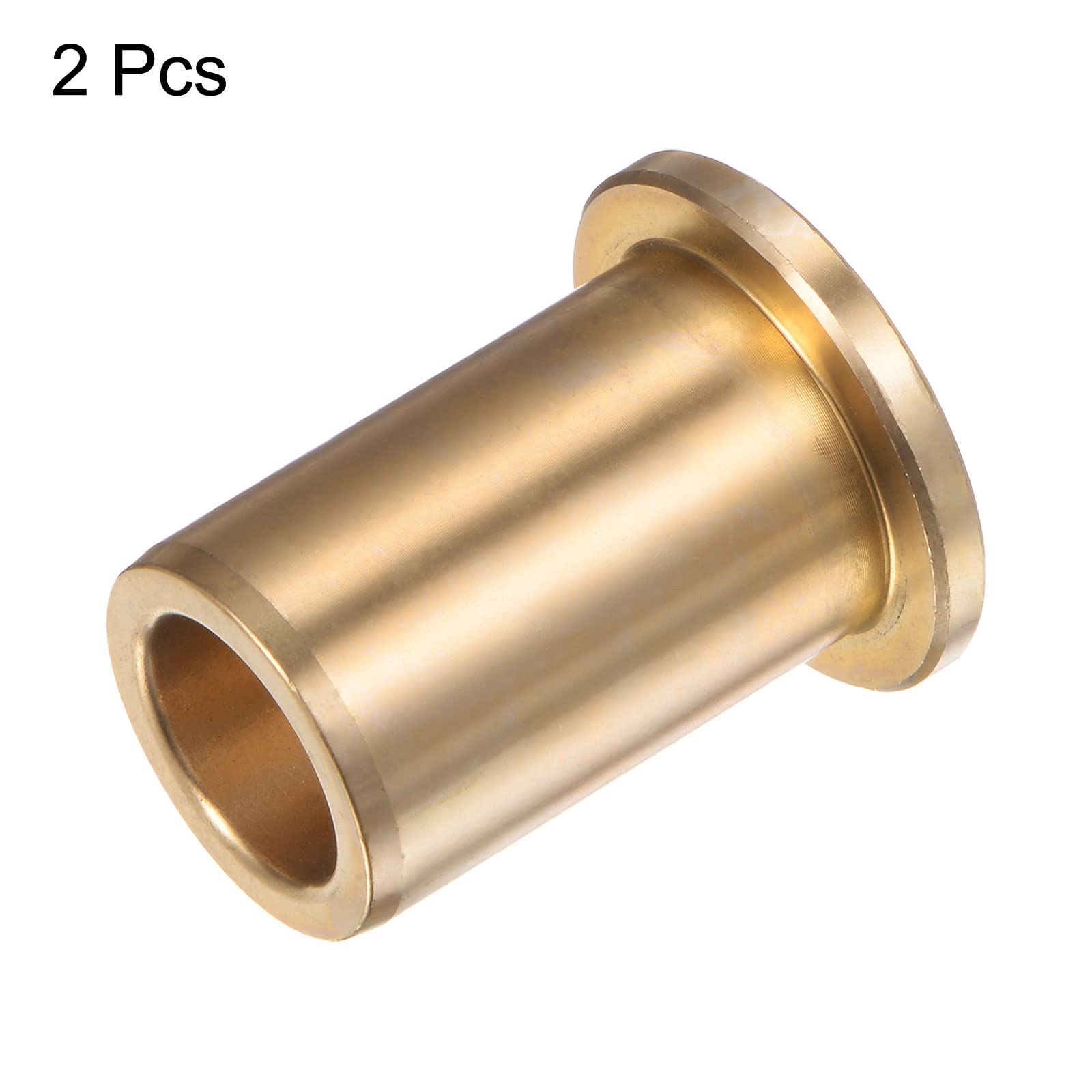 QUARKZMAN 2pcs Bride Roulement Manchon 13mm Alésage 19mm OD 30mm Longueur 3mm Bride Épaisseur Bronze Douille Autolubrifiant Douilles Manchon pour Industriel Équipement