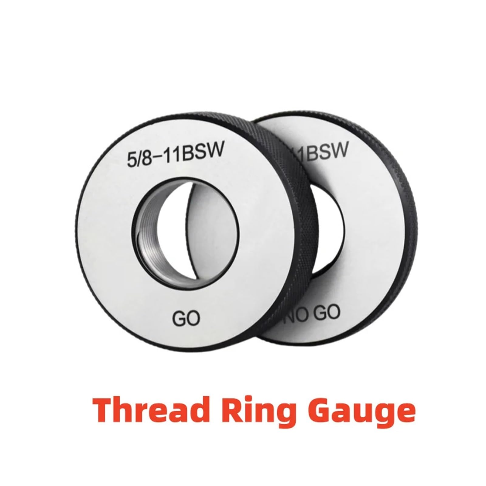 1 Juego de calibre de anillo de rosca estándar, herramienta de inspección GO NOGO de 1/4 a 1 pulgada(Ring Gauge 5/32-32)