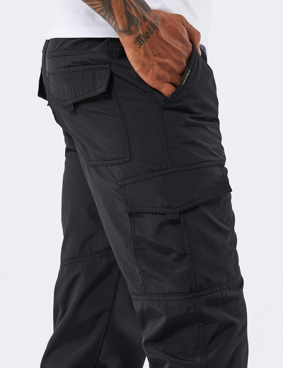 Pantaloni da trekking da uomo, in softshell, con cintura/asciugatura rapida, impermeabili, antivento