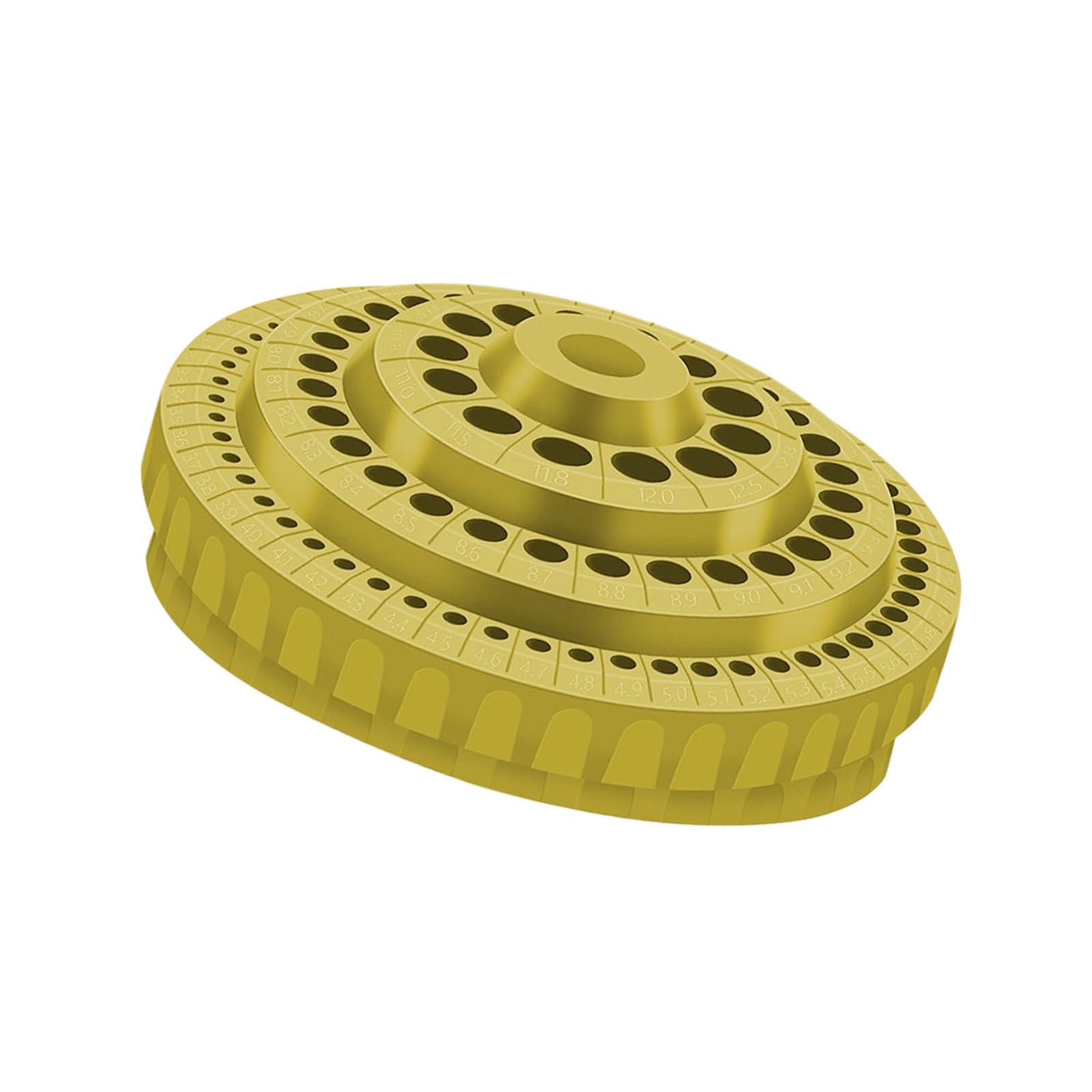 Rgybao Yellow Drill Bit Holder Multiple Layer Organizers Rotating Bur For Workshop Tool Secure Antislip Base Rotating Bur