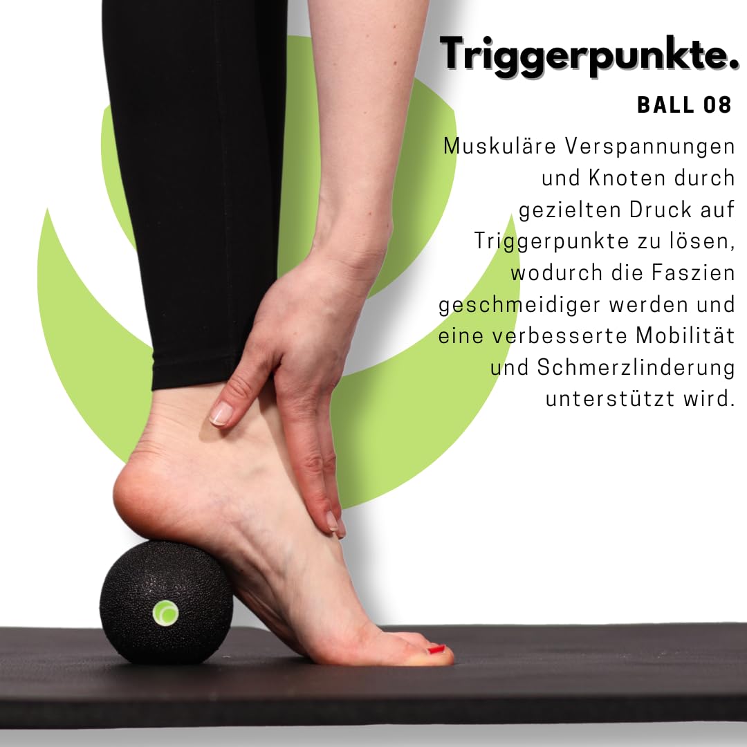 Health Rise Faszien Set für optimale Selbstmassage | 5-teilig | Inklusive Faszienrolle, Duoball 8/12cm, Mini Rolle | Effektive Muskelmassage und Entspannung | Perfekt für Heimgebrauch und Fitness