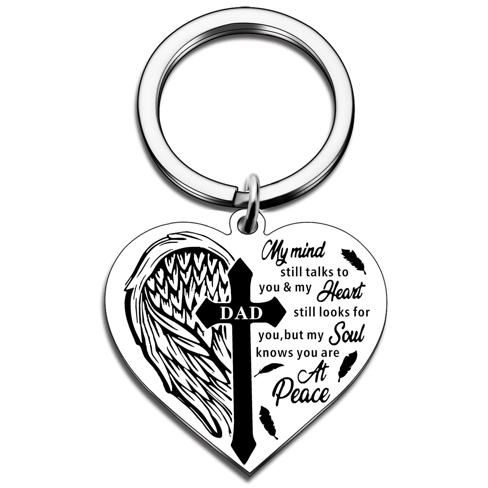 Memorial Gifts For Loss Of Dad Bereavement Gift For Loss Of Father Memorial Remembrance Keychain Sympathy Gift In Memory Of Loved One Dad My Mind Still Talks To You