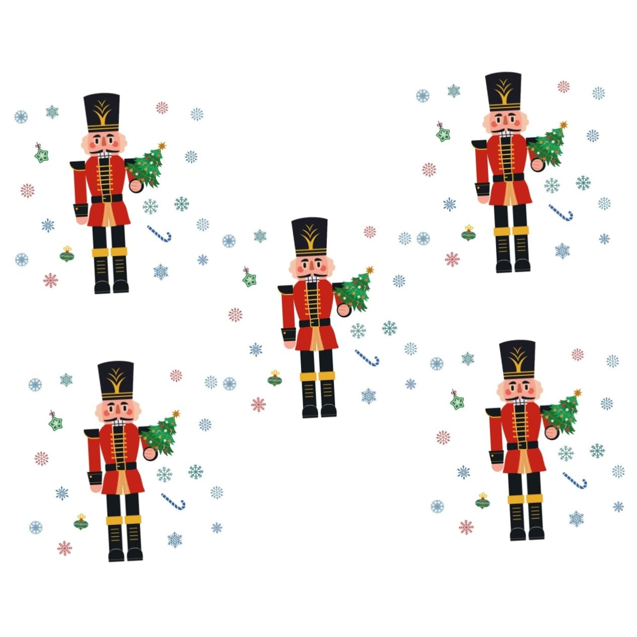 PRETYZOOM 5 Piezas Pegatinas navideñas para ventanas adornos navideños decoración de ventanas navideñas pegatinas adhesivas decoração etiqueta de la ventana de la fiesta de Navidad