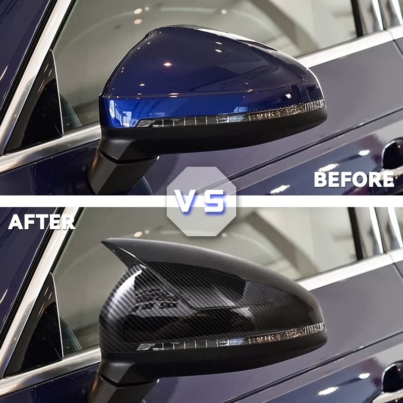 Carbon fiber Rear View Mirror Cover For Audi B9 A4 S4 A5 S5 2016 - UP Carbon Mir Carbon fiber Rear View Mirror Cover For Audi B9 A4 S4 A5 S5 2016 - UP Carbon Mir