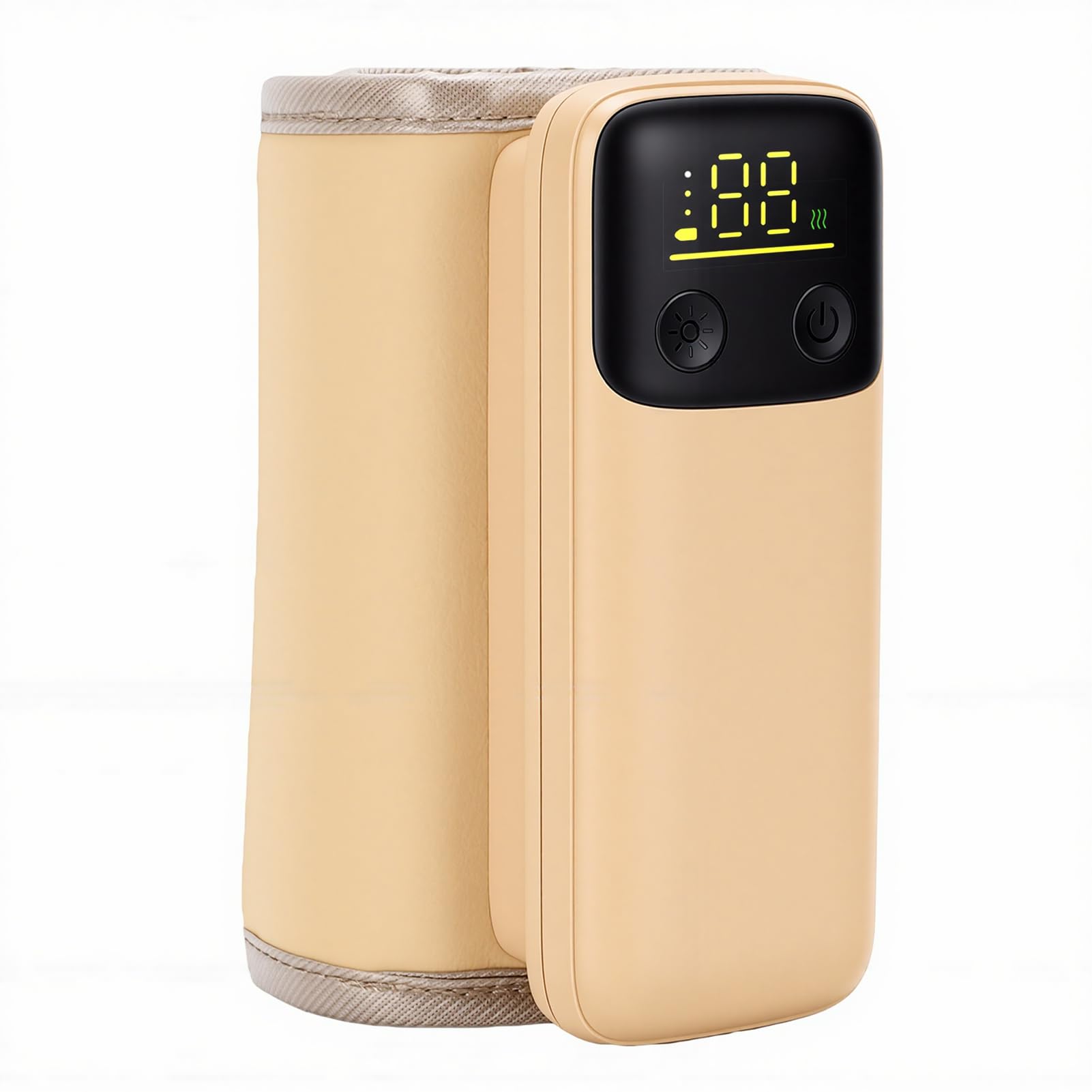 Cryfokt Scaldabiberon Portatile, Riscaldamento Rapido Senza Acqua con 6 Impostazioni di Temperatura, Batteria da 6000 MAh, Scaldabiberon da Viaggio, Scaldalatte per Bambini con Auto da Viaggio a Casa