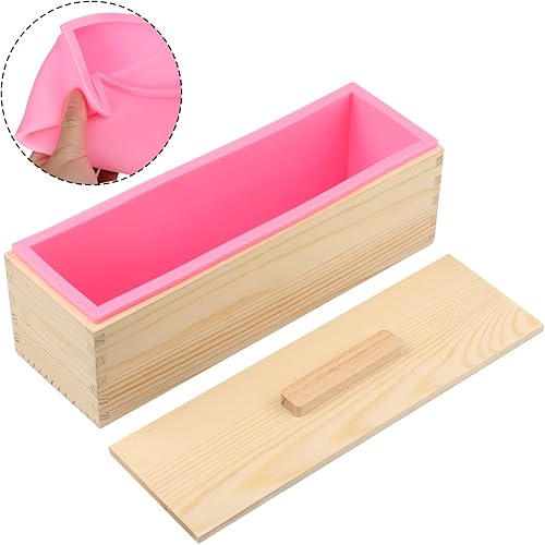 Miniatura 4 de Caja para pan de jabón, caja de jabón de 42 onzas para hacer jabón con cajas de madera, juego de 4, caja de barra de jabón se puede utilizar para