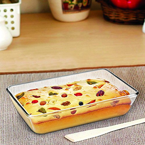 Image of Cello Dahlia Rectangle Glass Baking Dish, 1.5 Litres /29.9cm, Clear