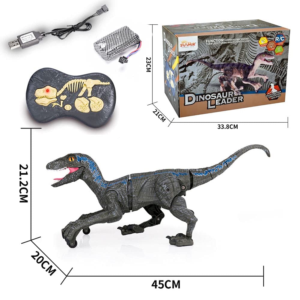 Kidwala Rechargeable RC Intelligent Dinosaur,Simulation Walking
