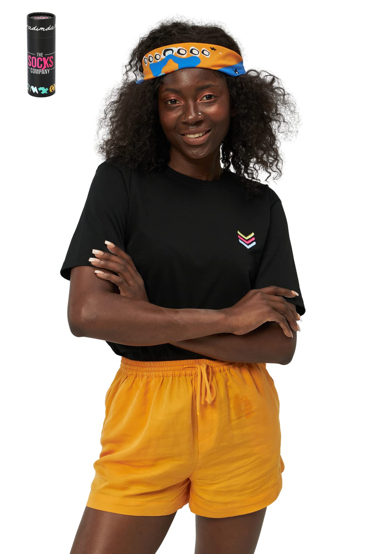 Scroll Down Bisiklet Yaka Rahat Kalıp Nakışlı Siyah Unisex Kutulu T-Shirt
