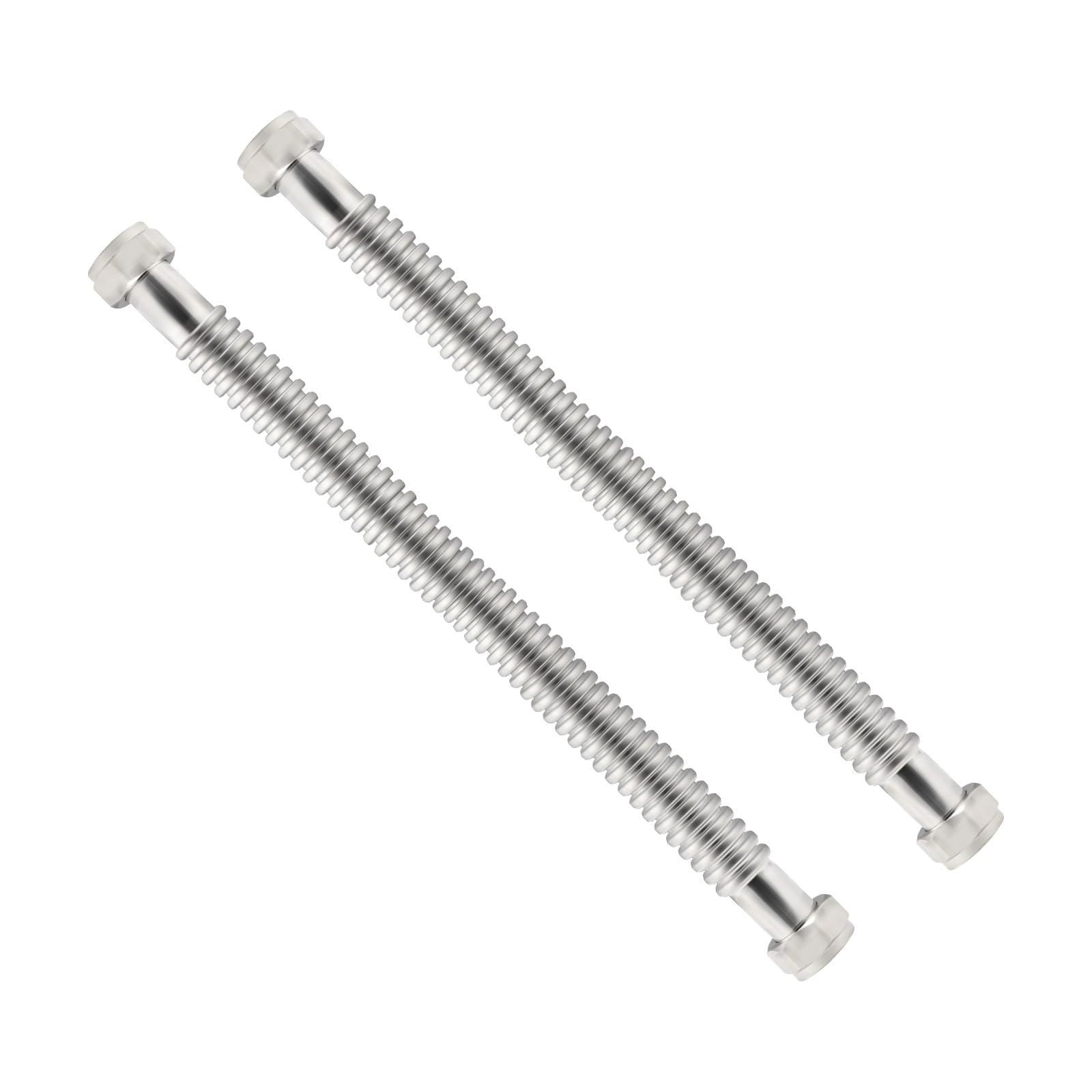 Conector corrugado de acero inoxidable Watflow de 18 pulgadas para calentador de agua con 1 FIP x 1 FIP para calentador de agua, ablandador de agua sin tanque, longitud de 18 pulgadas, 2 paquetes