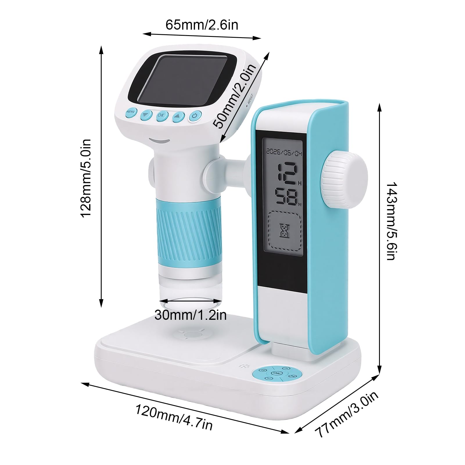 Srliya Microscopio Digitale Portatile 1080P 1000X Telecamera di Ispezione per Microscopio Portatile USB Regolabile con 8 Luci a LED per Bambini Adulti