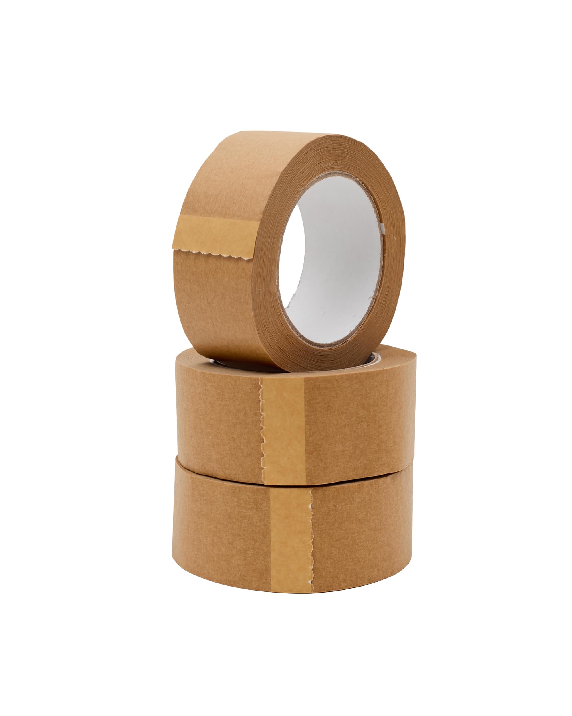 The Shipping Shed Kraft Paper Tape Brown 48mm x 50m, Eco Friendly Recyclable Self Adhesive Packing Tape, Plastic Free Brown Paper Parcel Tape for Boxes & Shipping (6)