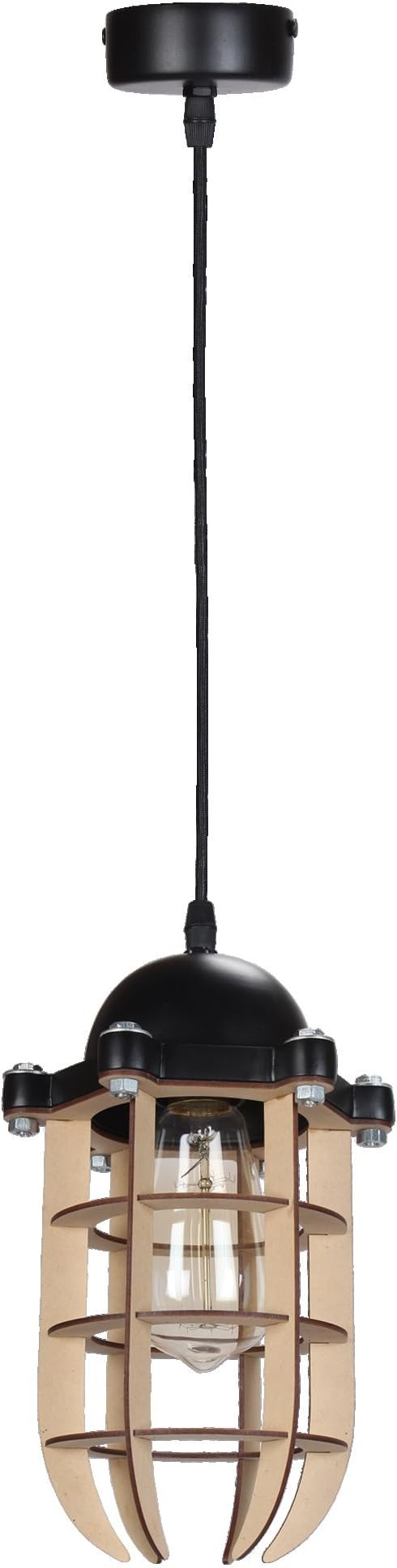 Emanate Eclipse Nautical Aluminium Pendant Light Hanging Lamp- (Black, 16 x 16 x 26)
