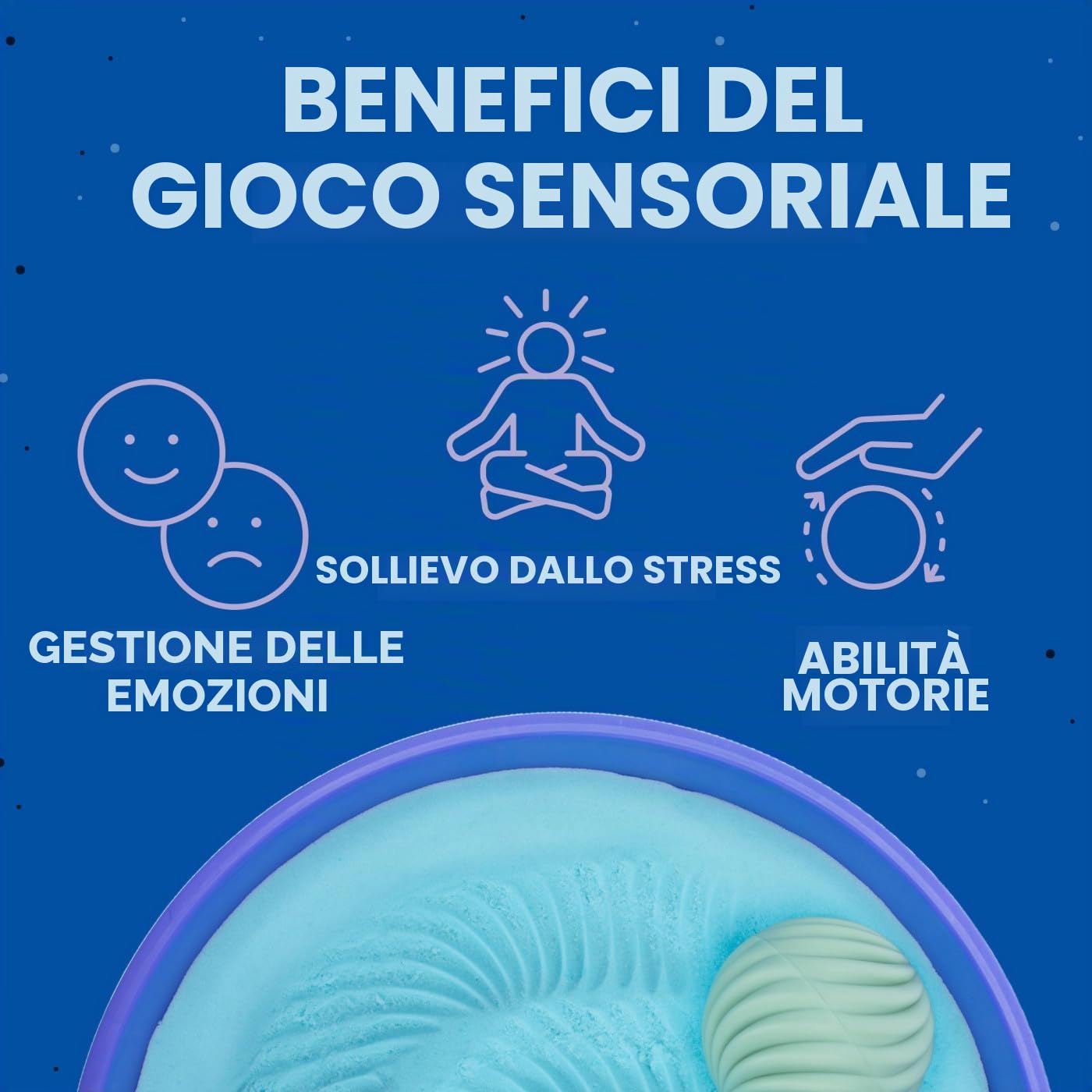 Learning Resources Playfoam Sand Sfere Rilassanti, Gioco Educativo Sensoriale, Attività di Mindfulness per Bambini e Adulti, con Vassoio, Sabbia e Sfere, 5+ Anni