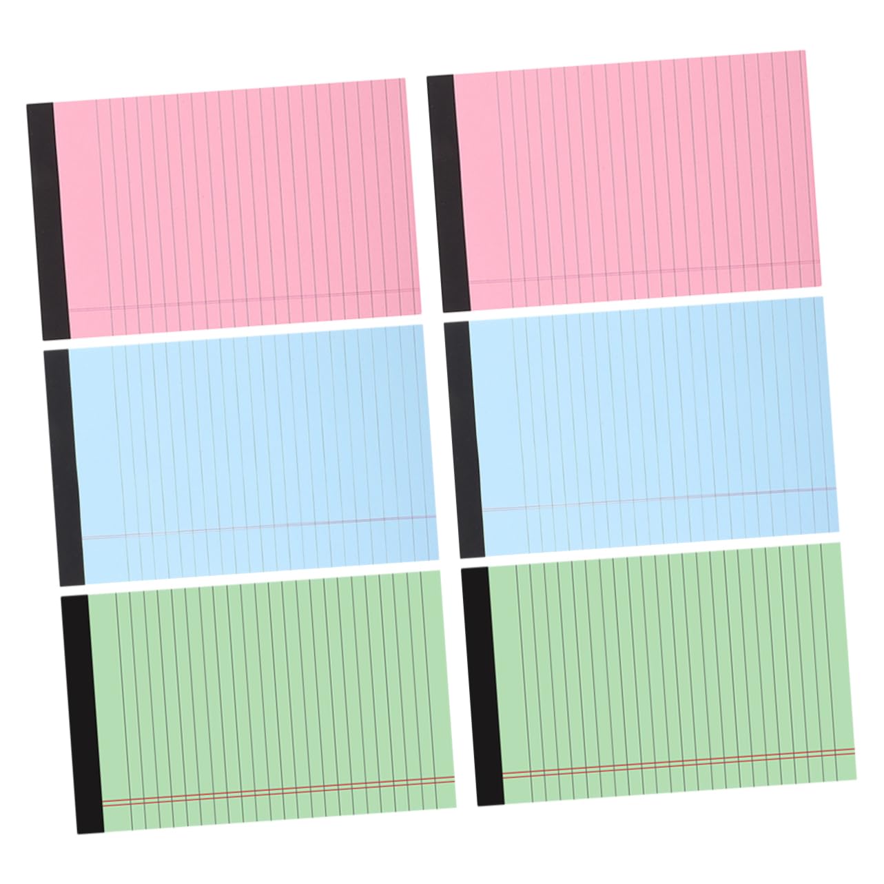 Bloc notes ligné détachable rose vert bleu pour mémos et bureau - 8