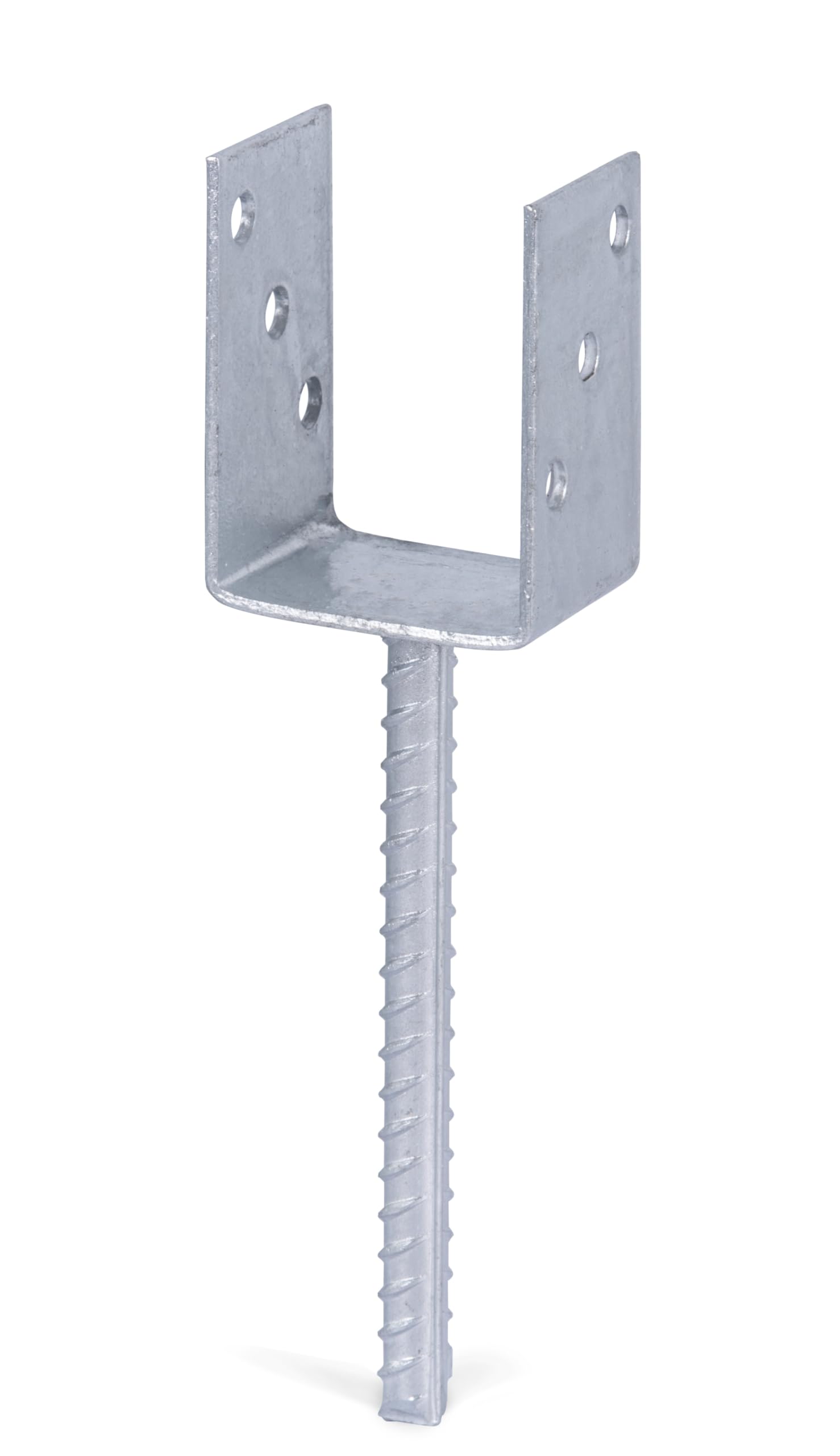 U-Shaped Post Anchor with Concrete Anchor Riffler Tool Steel Galvanised lichte Breite: 75 mm