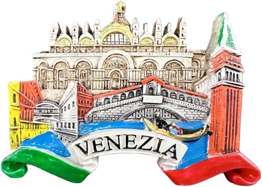 3D Venezia Venice Landmark Bridge of Sighs Piazza San Marco Italy Tourist Attractions Resin Refrigerator Magnet Traveler Souvenir Gift Fridge Magnet