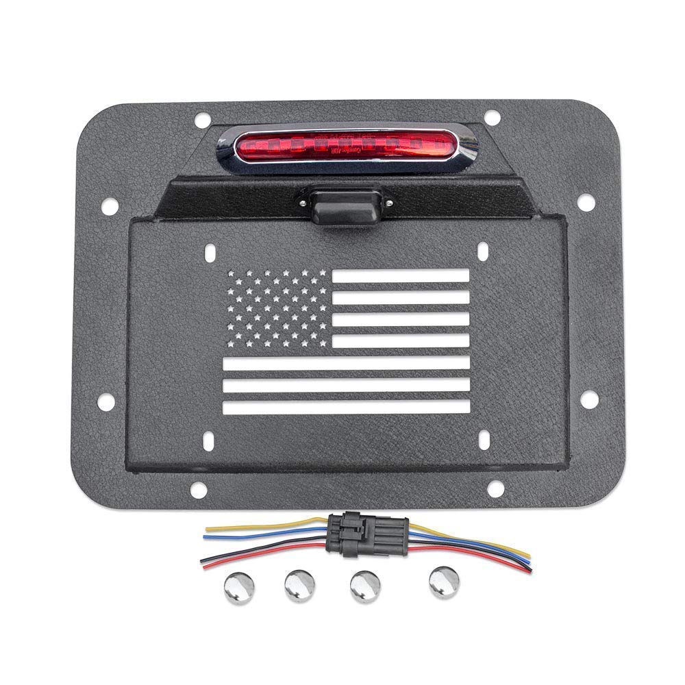 YZONA Spare Tire Delete License Plate Relocation Kit with Plate