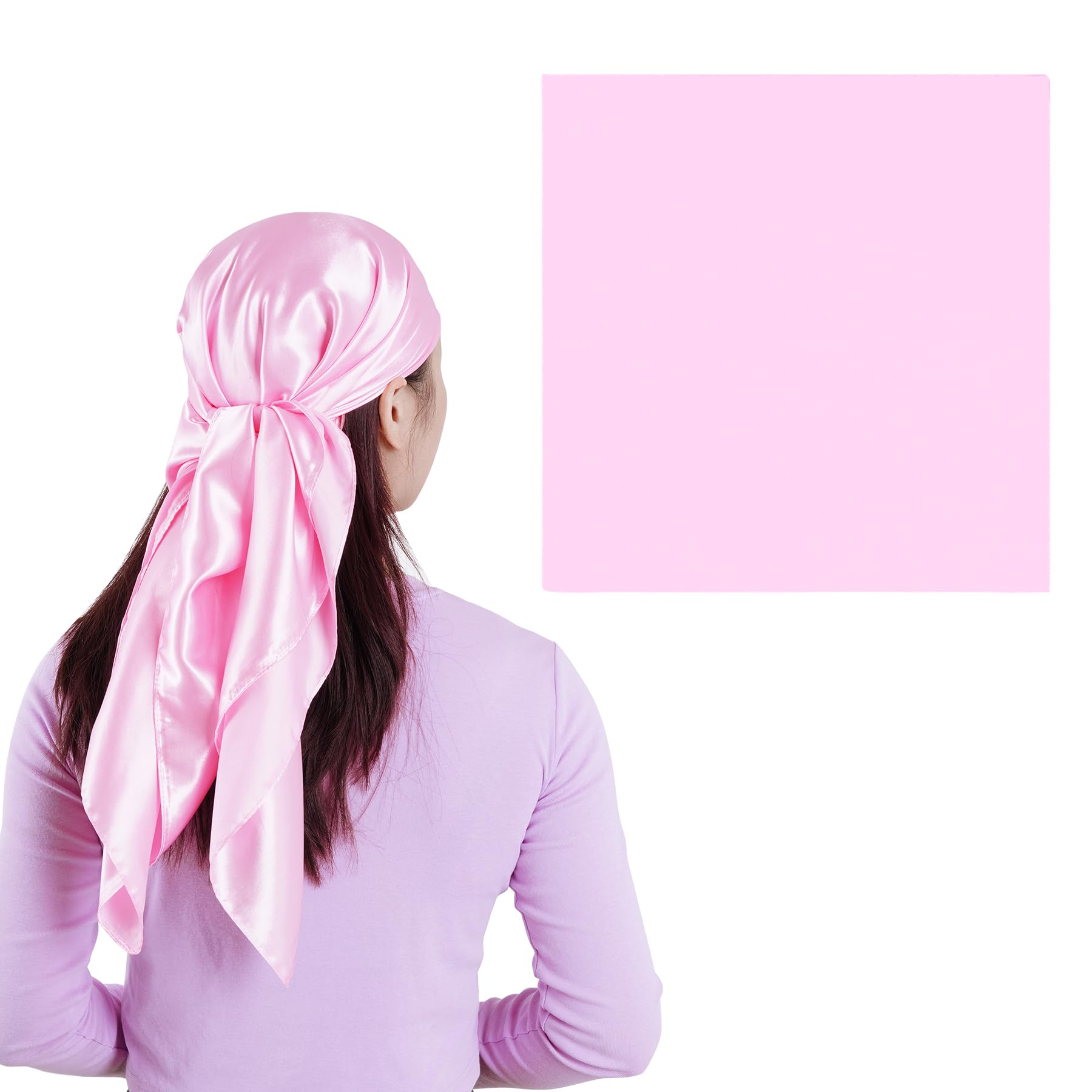 35'' Large Satin Head Scarf, Pirate Head Scarf, Silk Hair Scarf Bandanas Sleeping Head Wraps for Women and Men