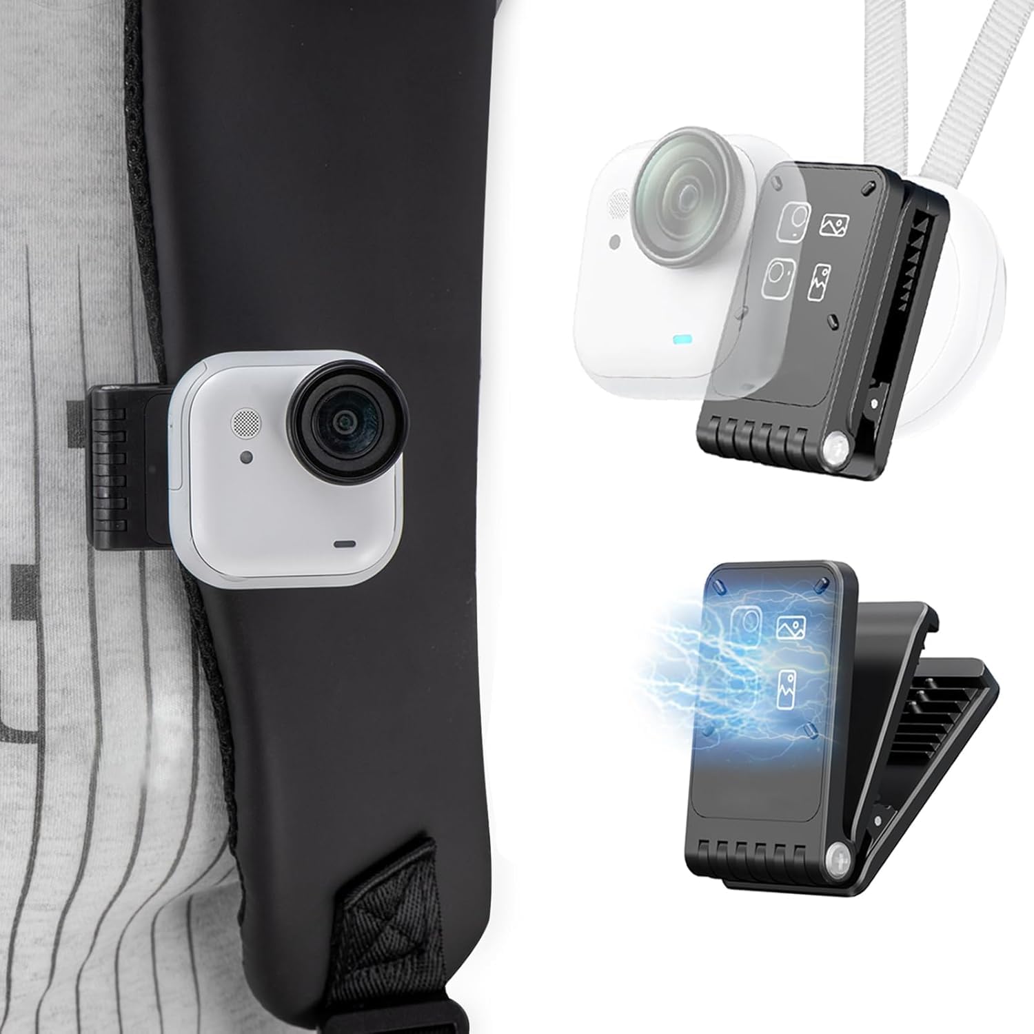 美品 Insta360 GO Ultra 2 ケース・ヘッドマウント・クリップ | ヤマダ 
