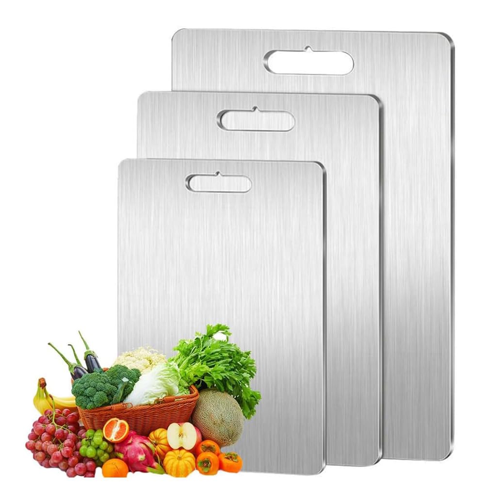 PremBamboo - Tabla de cortar 100% pura de grado alimenticio, doble cara, respetuosa con el medio ambiente, esencial para carnes, verduras y frutas, ideal para chefs y cocineros caseros