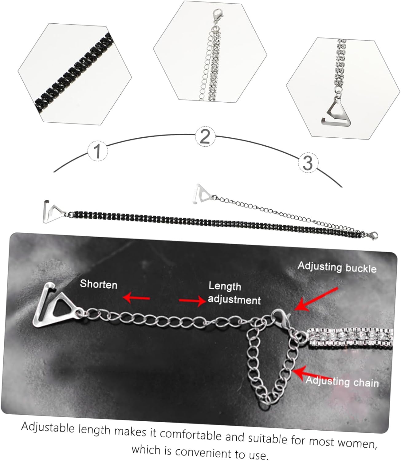 4 Pairs Pearl Bra Straps Adjustable Bra Straps Rhinestone Bra Straps Pearl Adjustable Bra Strap
