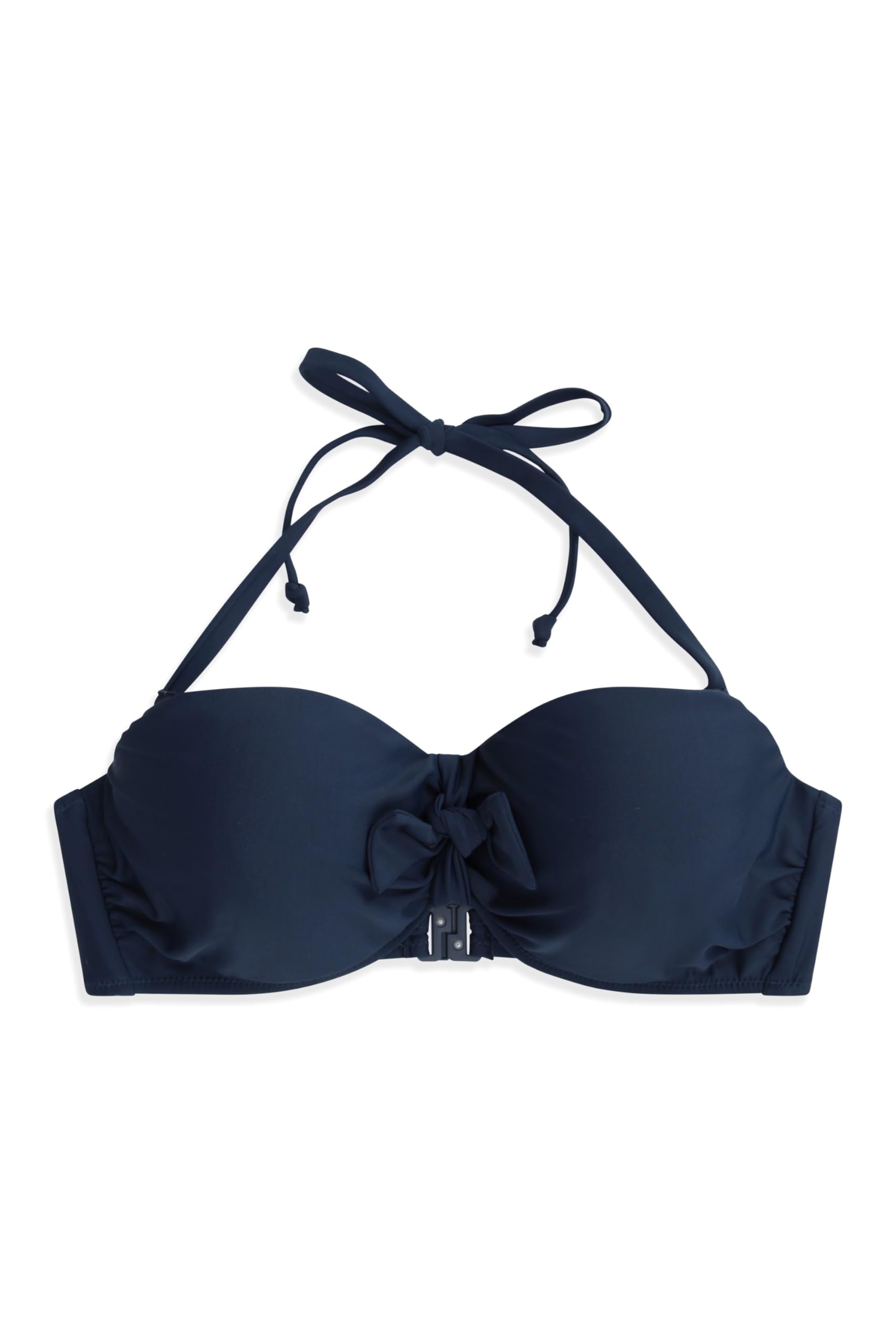 Animal Women's Dark Blue Docks Printed Tie Front Bikini Top - Chlorine & Saltwater Resistant Swimwear With Removable Straps - For Summer Spring, Beach & Outdoors 6