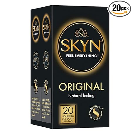 Skyn super soft original condom for men Non latex condom with Skynfeel technology- 10 count (pack of 2)