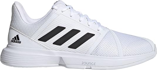 Adidas men's courtjam bounce tennis shoes white and shock cyan Clearance