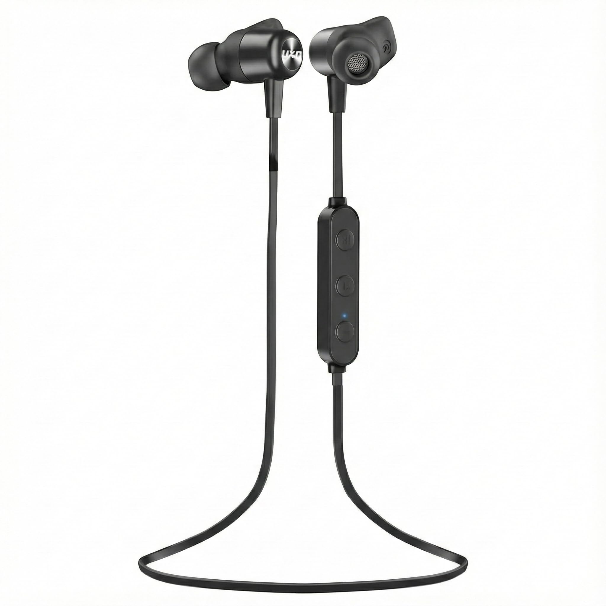 UXD Bluetooth Kopfhörer Kabellos 5.0 Sport, 20 Std Spielzeit, IPX7 Wasserdicht, In-Ear Kopfhörer mit Mikrofon, Hi-Fi Stereo für Joggen, Laufen & Sport (Schwarz)