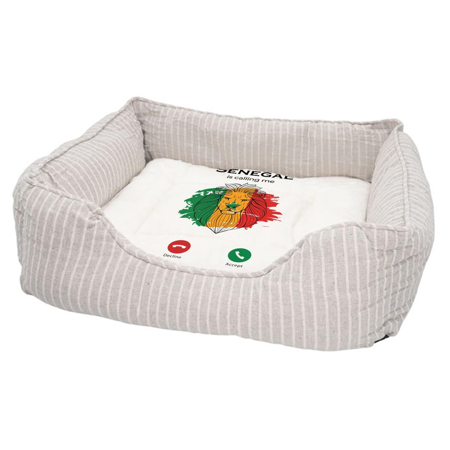 Couchage moelleux pour chat et chien au tissu imprimé en France