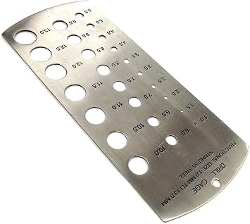 DIY Hand Tool Drill Gauge Stainless Steel 1/16- 1/2 by 64THS- Imperial Standard Hand Tool
