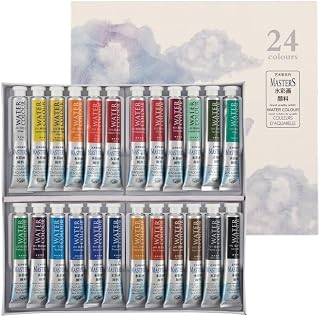 Marie's Masters Quality Watercolor Paint - Assorted Colors, 9 mL (Set of 24) - Concentrated Color, Pure Pigments, High Lightfastness Ratings