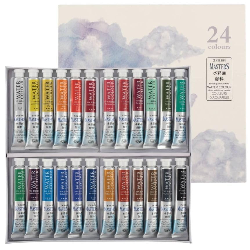 Amazon | Marie's 水彩絵の具セット - 濃縮された色、純粋な顔料