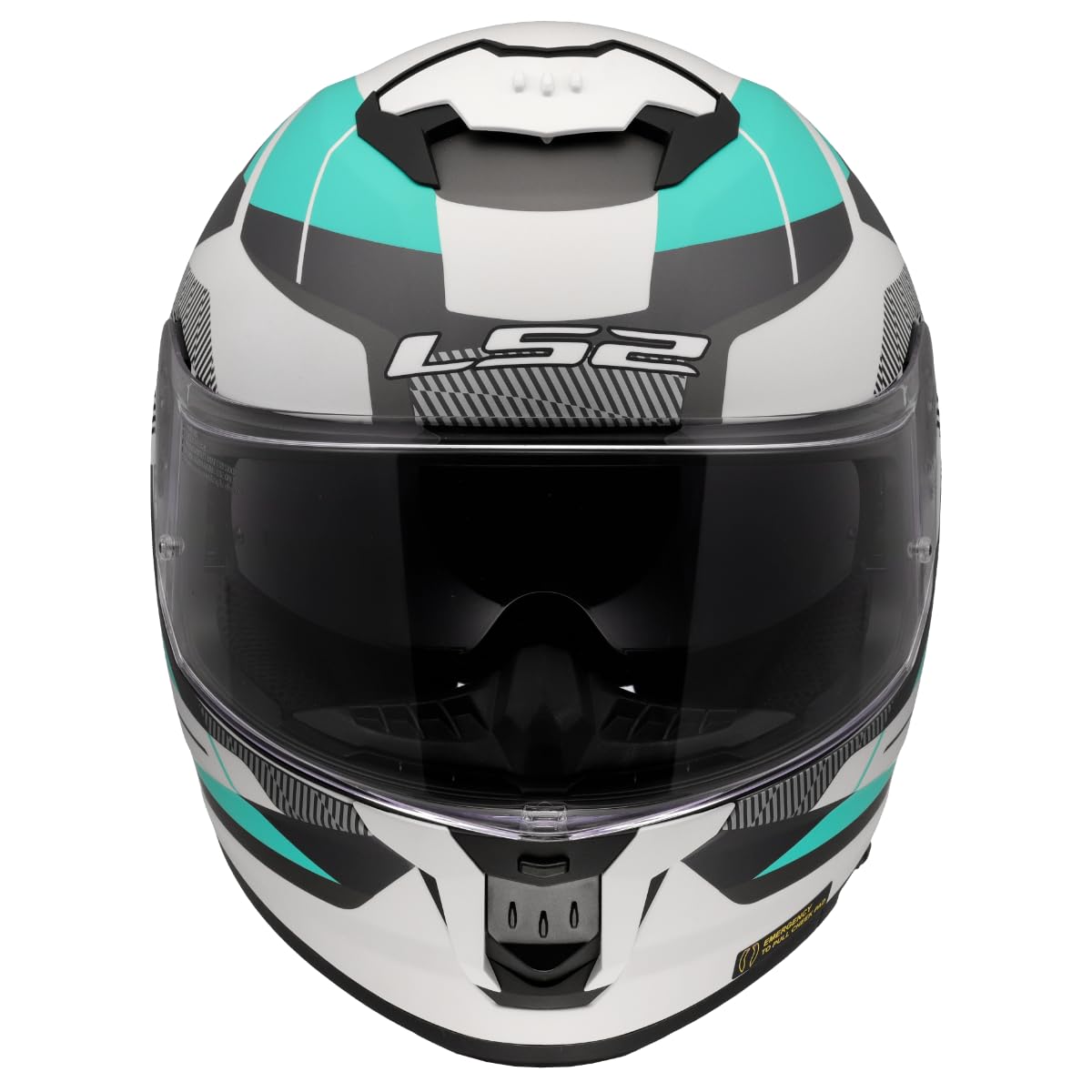 LS2, Integraler Motorradhelm STREAM II ROAD Matt Cyan Light Grey