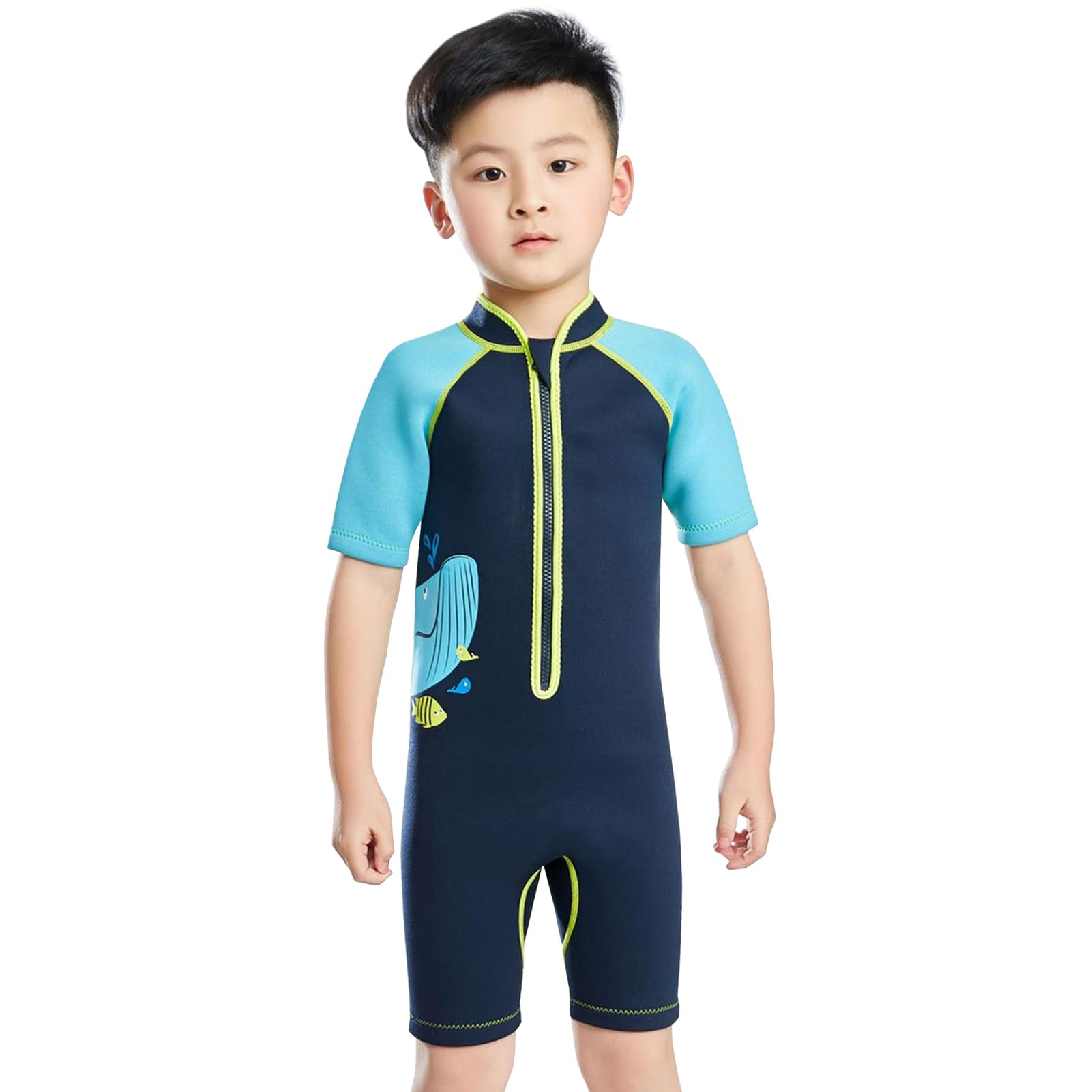 Kinder Mädchen Jungen Neoprenanzug 2.5mm Neopren Shorty UV-Schutz Badeanzug Einteiliger Badeanzüge Wetsuit