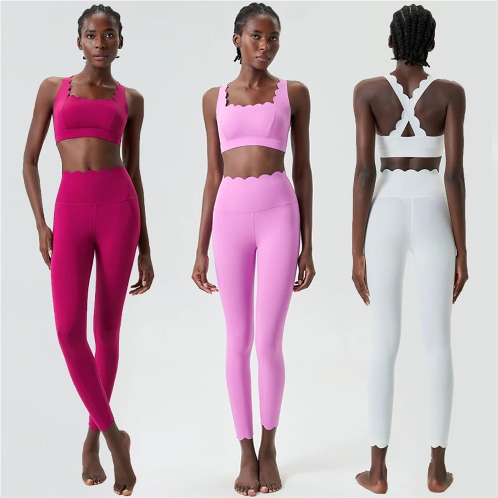 Completo yoga Tuta da palestra Due pezzi Set yoga fitness Super streth Slim Fit Abbigliamento sportivo corsa traspirante per lo sport
