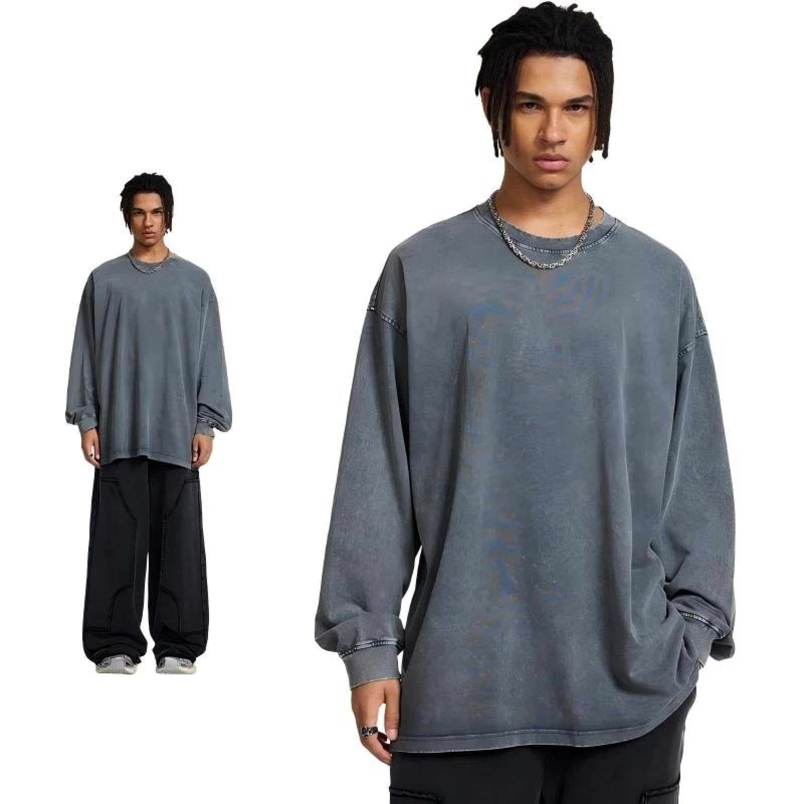 Chemise ample en patchwork de qualité supérieure, haut décontracté d'automne XL