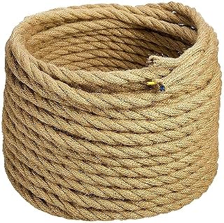 GreenSun 3-żyłowy kabel tekstylny, 20 m, 0,75 mm², przewód elektryczny, skręcany, z tkaniny powlekanej tkaniną, kabel zasilający