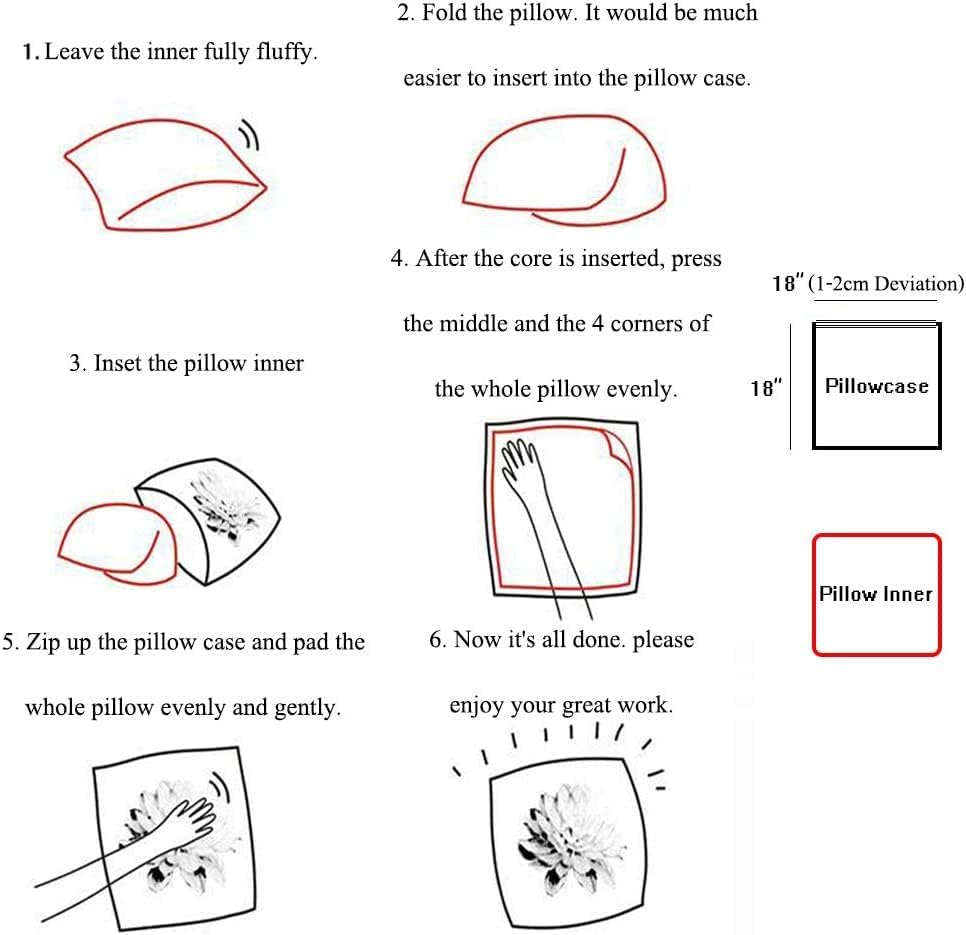 Miniatura 7 de Aremetop Paquete de 4 fundas de almohada decorativas de otoño naranja de 18 x 18 pulgadas, diseño de búfalo negro, a rayas, Hello Pumpkin Maple Leaf