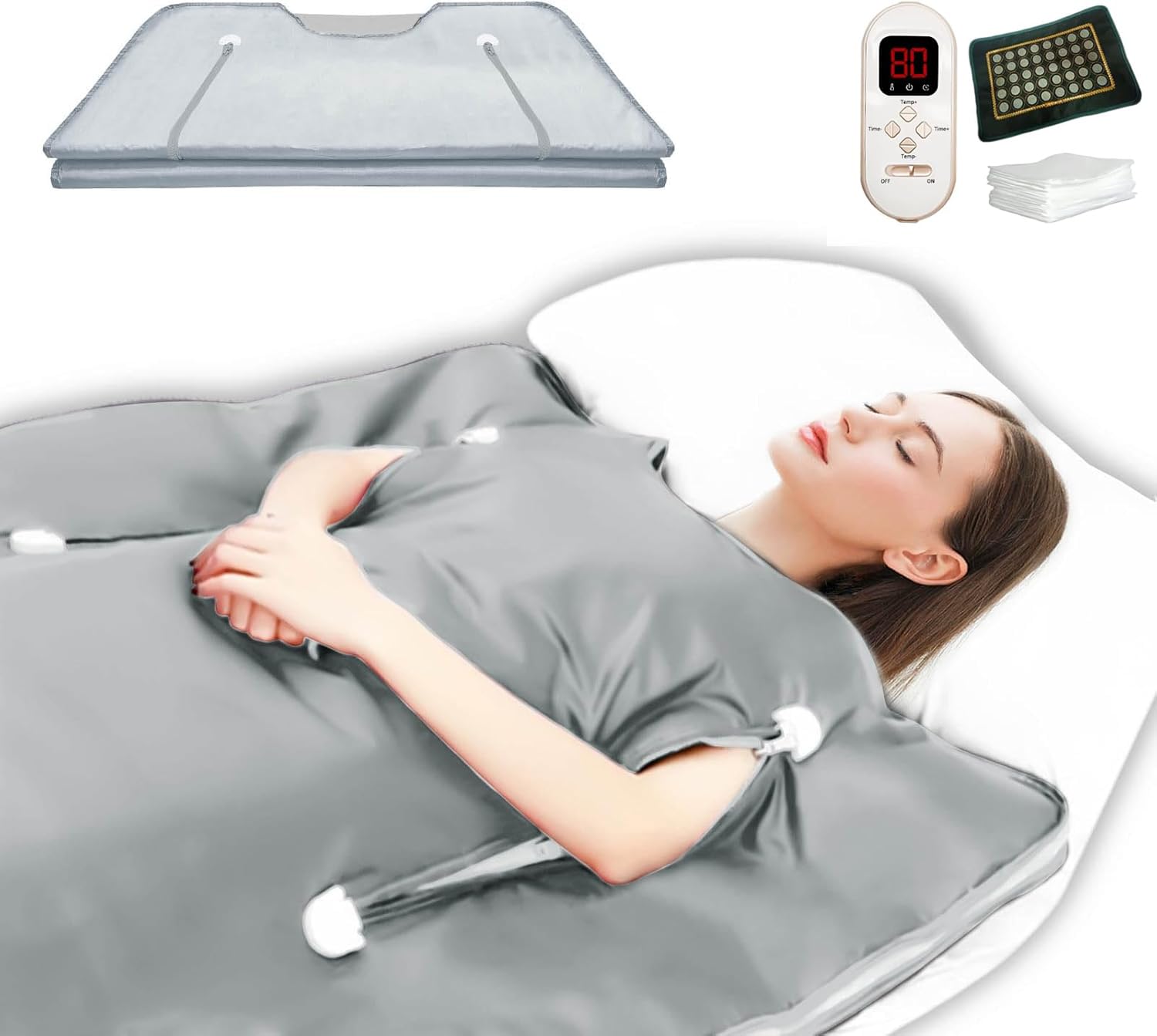 Amazon.com : PINJAZE Natural Jade and Tourmaline Heat Sauna