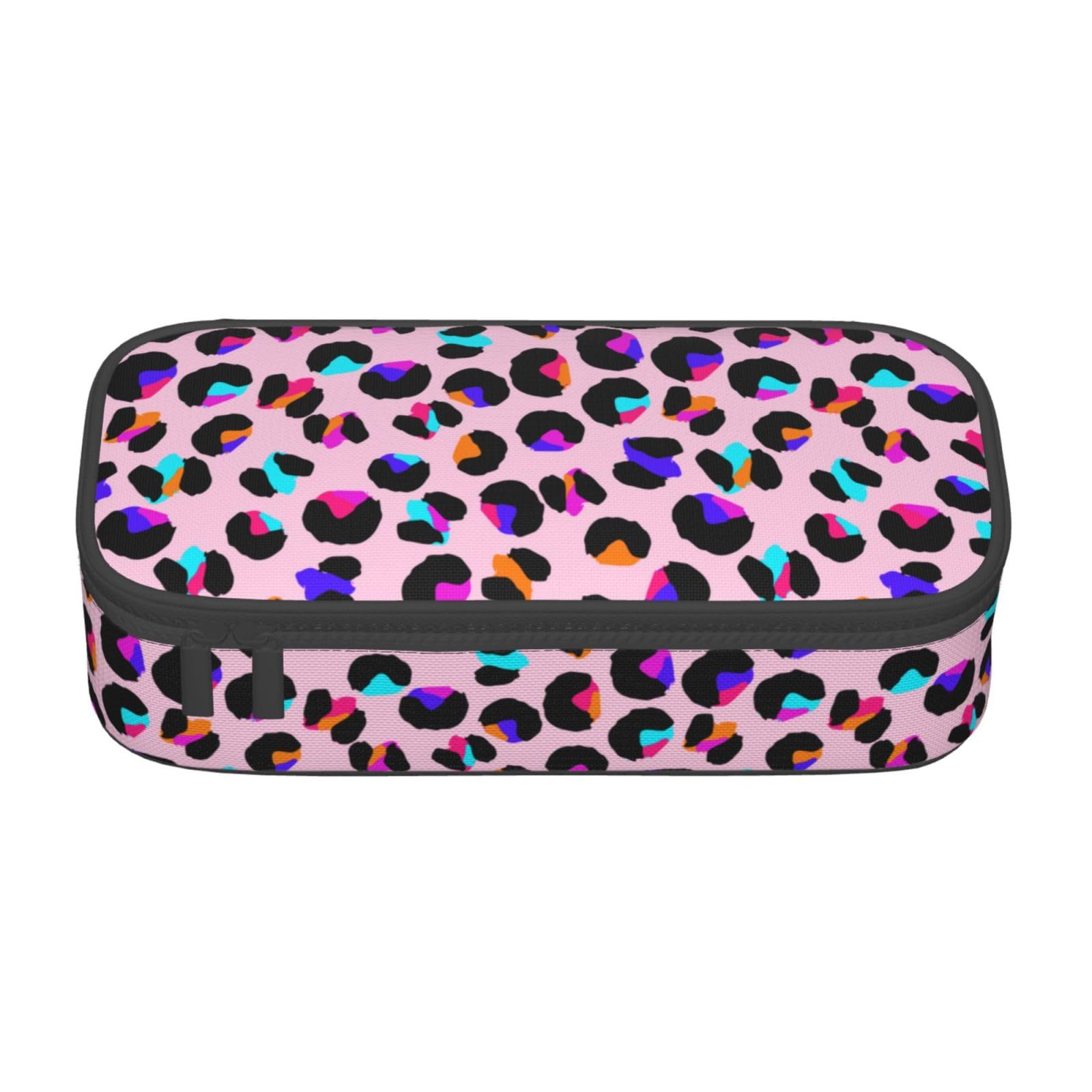 GardEssere Colorful Leopard Large Pencil Case Aesthetic Big Capacity Cute Pencil Box Pouch with Zipper Pencil Case for Girls Boys Kids Cosmetic Bag for Women for School Office Pink - Image 3