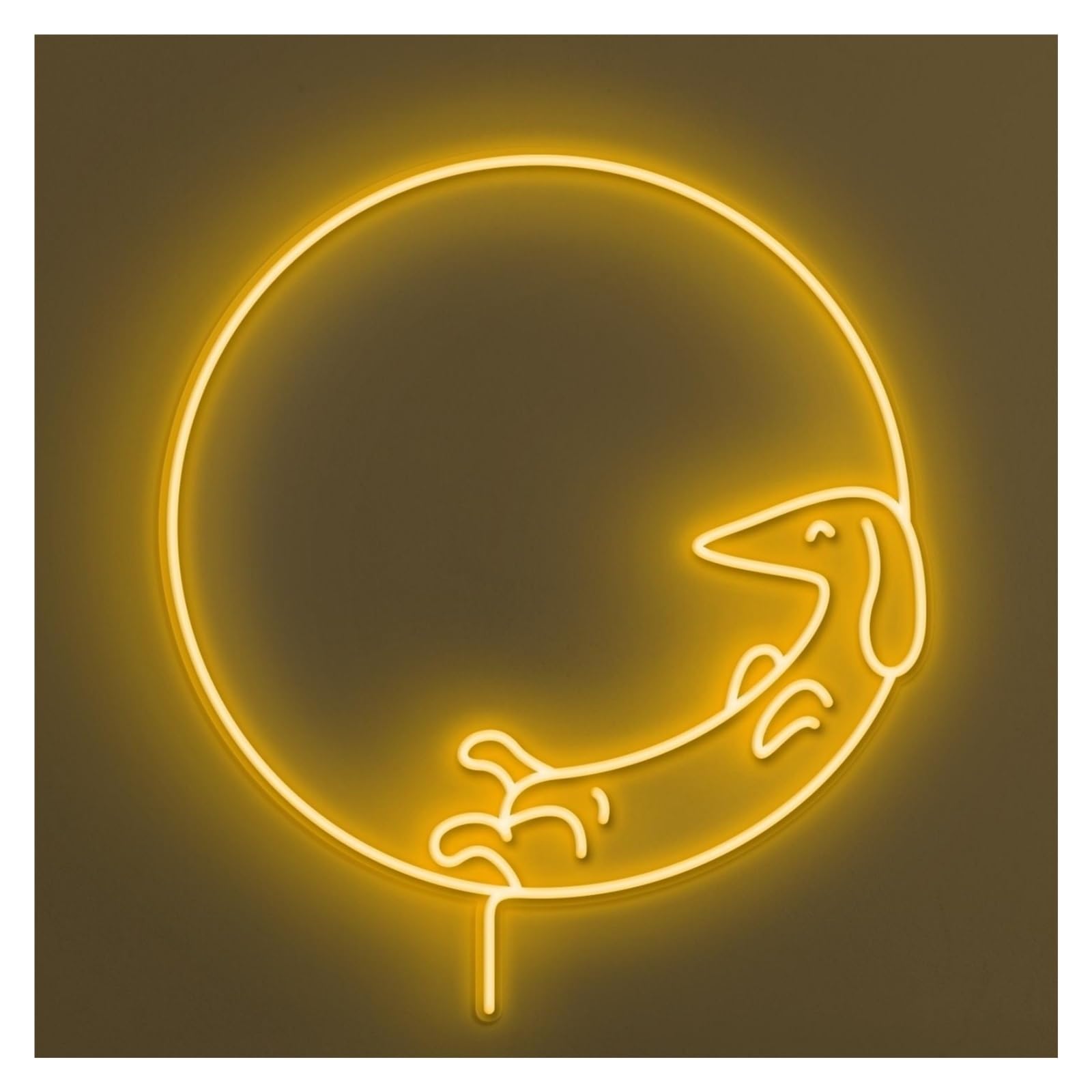 RONGCH Hanging Art Signs Dachshund Dog Neon Sign, Suitable for Home Wall Decor with Brightness Adjustable 50cm